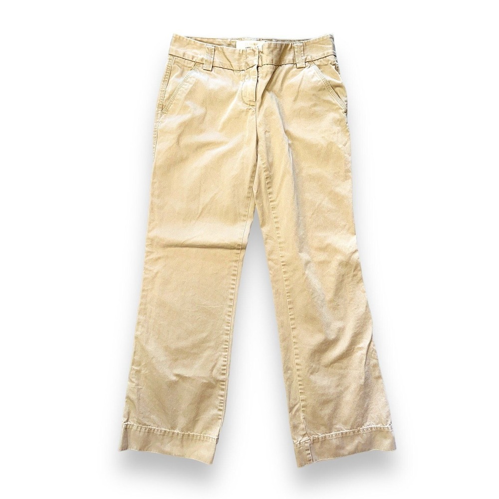 G1 Vintage Y2K J Crew Low Rise Chino‎ Khaki Pants Flare Bootcut Women's Size 4